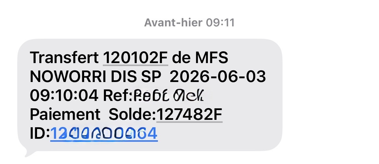Preuve de paiement 120 102 F